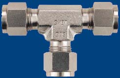 Stainless Steel SS 304 316 AISI Stamped Tees Twin Ferrule  